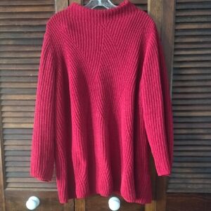 J. Jill Rich Red Cowl Neck Sweater